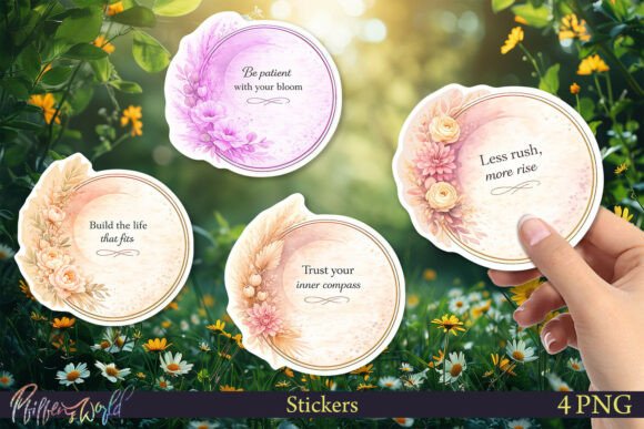 Download Soft Botanical Affirmation Stickers - Affirmation stickers Collection